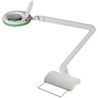 Lumeno Lupenleuchte 7213GN Lupenlampe mit 127 mm Echtglaslinse, Arbeitsplatzlampe,