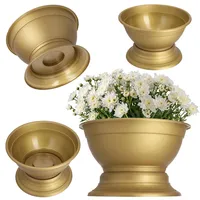 Kadax Blumenschale mit Standfuß, Pflanzschale aus Kunststoff, 29 cm,