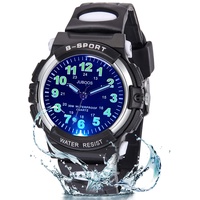 JuBoos Neue 7-Farbige Kinderuhren, Kinderuhr Jungen Mädchen Analog Quartz