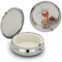 Nklaus Silber Metalletui Kelch Motiv 6x2cm Rosenkranz Hostien Dose