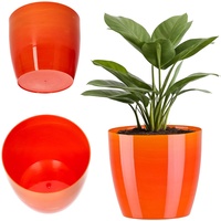 Kadax Blumentöpf "Agen", Pflanzkübel, Blumenkübel aus Kunststoff, rund, 14