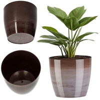 Kadax Blumentöpf "Agen", Pflanzkübel, Blumenkübel aus Kunststoff, rund, 14