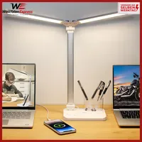 IVict Dual Swing Arm LED Schreibtischlampe Weiß