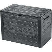 Kadax Gartenkiste, Aufbewahrungsbox aus Kunststoff, 190L, Anthrazit