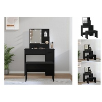 VidaXL Schminktisch-Set mit LED Schwarz Holzwerkstoff