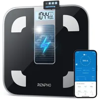 RENPHO Personenwaage Digital, Ohne Batterie, Solarbetriebene Waage, Unbegrenzte Energie,