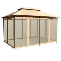 Goplus 3,6 x 2,6 m Pavillon, Gartenpavillon, Wasser- und
