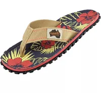 Gumbies Schuhe Islander Denim Hibiscus, GUFFISL109 - Beige