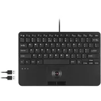 Perixx PERIBOARD-526 US, kabelgebundene Mini-USB-Tastatur mit Trackball, X-Typ-Scherentasten, 29