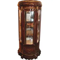 Casa Padrino Barock Vitrine Mahagoni Braun - 88 x