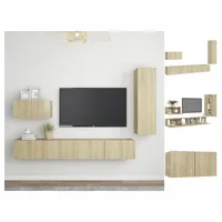 VidaXL 4-tlg. TV-Schrank-Set Sonoma-Eiche Holzwerkstoff