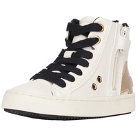 GEOX J Kalispera Girl A Sneaker, LT Ivory/Platinum, 25