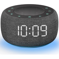 BUFFBEE Digitaler Radiowecker für das Schlafzimmer - 7-farbiges Nachtlicht,
