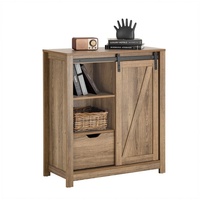 SoBuy FSB59-BR Sideboard mit Schiebetür Kommode Schuhschrank Küchenschrank Flurschrank