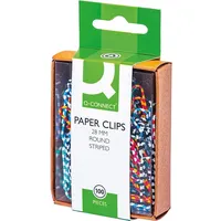 Q-Connect Büroklammern farbsortiert kunststoffüberzogen, 100 St.