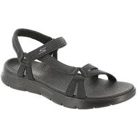SKECHERS Damen Go Walk Flex Sandal-Sublime Sportsandale, Schwarz/Schwarz, 42