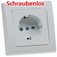 ChiliTec DELPHI Schutzkontakt-Steckdose UP, weiß - Schwarz