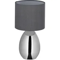 Relaxdays Nachttischlampe Grau