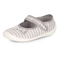 Ladeheid Kinder Mädchen Hausschuhe LARW007 (Grau Weiß Streifen 2,