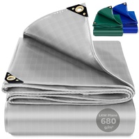 Rotfuchs Premium Abdeckplane mit Ösen, 700 g/m2 PVC RipStop-Gewebe
