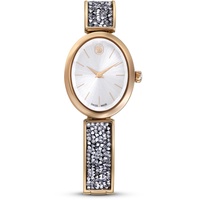 Swarovski Crystal Rock Oval Uhr, Roséfarbene Damenuhr mit Edlem