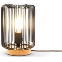 Paco Home Rattan Wohnzimmer Tischleuchte Boho Käfig Lampe Nachttischlampe