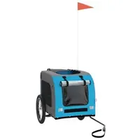 VidaXL Hundeanhänger blau/grau