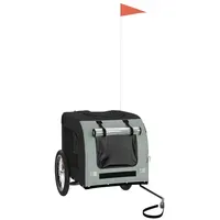VidaXL Hundeanhänger schwarz/grau