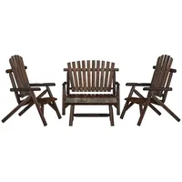 VidaXL Garten-Lounge-Set 4-tlg. Massivholz Fichte braun