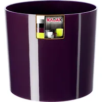 Kadax Blumentopf aus Kunststoff, Topf, rund, 12.5 cm, Pflaume