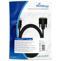 MediaRange MRCS185 2 m, HDMI/DVI, Männlich, Gold, Schwarz