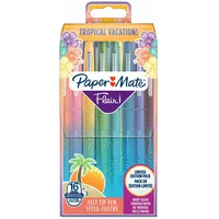 Paper Mate Flair, Medium, 16 Farben, Mehrfarben, Rundspitze, 1