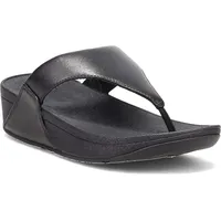 FitFlop Lulu LEATHER Toepost Sandalen, Schwarz 40