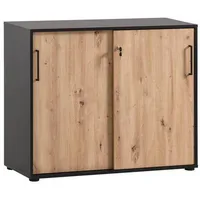 Schildmeyer Aktenschrank Aino 701867, Artisan Eiche Dekor/schwarz matt, 100