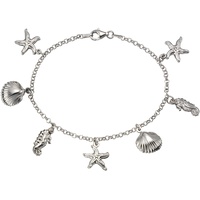 VIVANCE Armband "925 Silber rhodiniert maritime Motive", weiß, Armbänder,