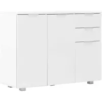 VidaXL Sideboard 107 x 76 x 35 cm Hochglanz-Weiß