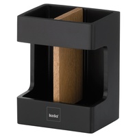 Kela Zahnputzbecher Cube Polyresin Schwarz