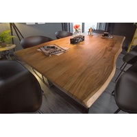 Riess-Ambiente Massivholz Esstisch 160cm Wild-Akazie Industrial Design 2,6cm Tischplatte