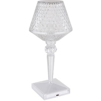 GLOBO LED Tischleuchte Beistelllampe Nachttischlampe Wohnzimmerleuchte Kristallleuchte mit Touchdimmer,