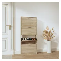 VidaXL Schuhschrank Eichen-Optik 59x17x150 cm Holzwerkstoff