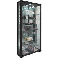 VCM Standvitrine Lumo Maxi mit Spiegel, inkl. LED-Beleuchtung, schwarz