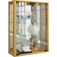 VCM Vitrine Udina mit Spiegel, inkl. LED-Beleuchtung, Buche
