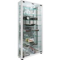 VCM Standvitrine Lumo Maxi, mit Spiegel, inkl. LED-Beleuchtung, weiß