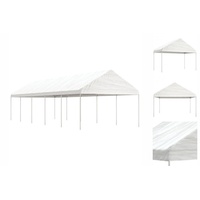 VidaXL Pavillon mit Dach Weiß 11,15x4,08x3,22 m Polyethylen