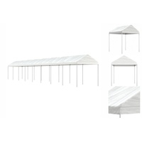 VidaXL Pavillon mit Dach Weiß 17,84x2,28x2,69 m Polyethylen