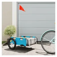 VidaXL Fahrradanhänger Blau Oxford-Gewebe und Eisen