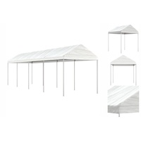 VidaXL Pavillon mit Dach Weiß 8,92x2,28x2,69 m Polyethylen