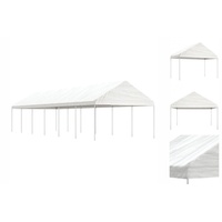 VidaXL Pavillon mit Dach Weiß 13,38x4,08x3,22 m Polyethylen