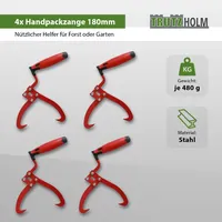 Baumarktplus 4x Handpackzange Packzange Handhebehaken Sappie Holzgreifer Forstzange