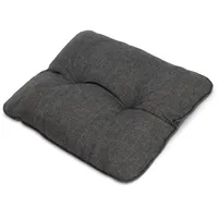 Beautissu Loungekissen Outdoor Rücken 60x40x12cm Graphitgrau